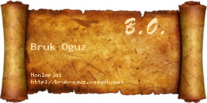 Bruk Oguz névjegykártya